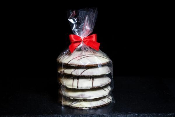 Elisenlebkuchen mit weißer Schokolade